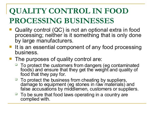 Processed Food Audits